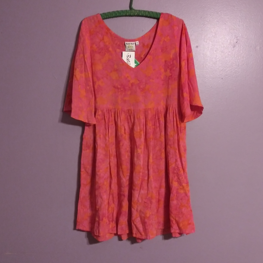 Tropical babydoll dress